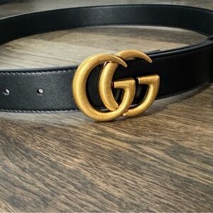 Double G belt gold black